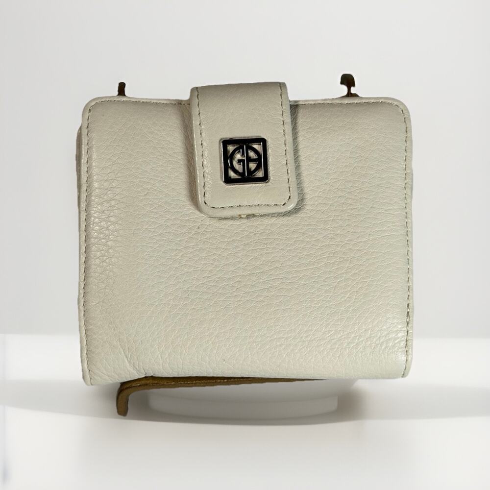 Gianni Bernini Wallet Off White Soft Core Framed Organizer Leather